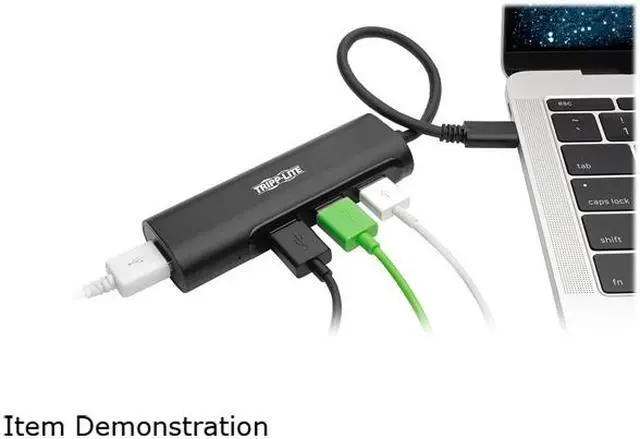 Alt view image 5 of 5 - Tripp Lite USB C Hub 4-Port w/ 4x USB-A Portable Compact USB Type C, USB-C (U460-004-4AB)