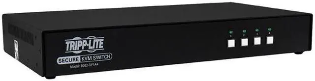Alt view image 2 of 4 - Tripp Lite Secure 4 Port KVM Switch, DisplayPort to DisplayPort, Single Monitor, 4K, NIAP PP3.0 Certified, Audio, TAA-Compliant (B002-DP1A4)