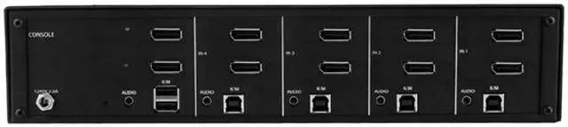Alt view image 3 of 4 - Tripp Lite Secure 4 Port KVM Switch, DisplayPort to DisplayPort, Dual Monitor, 4K, NIAP PP3.0 Certified, Audio, TAA-Compliant (B002-DP2A4)