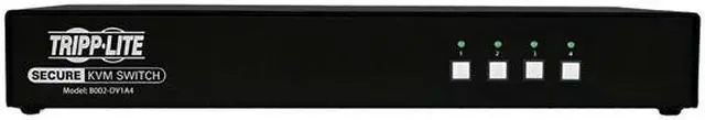 Alt view image 2 of 4 - Tripp Lite Secure 4 Port KVM Switch, DVI to DVI, Single Monitor, NIAP PP3.0 Certified, Audio, TAA-Compliant (B002-DV1A4)