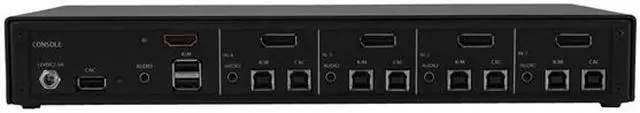 Alt view image 3 of 4 - Tripp Lite 4 Port Secure KVM Switch, HDMI to DisplayPort, Single Monitor, 4K, NIAP PP3.0 Certified, Audio, Common Access Card, TAA-Compliant (B002-HD1AC4)