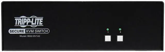 Alt view image 2 of 4 - Tripp Lite Secure 2 Port KVM Switch, DVI to DVI, Single Monitor, NIAP PP3.0 Certified, Audio, TAA-Compliant (B002-DV1A2)