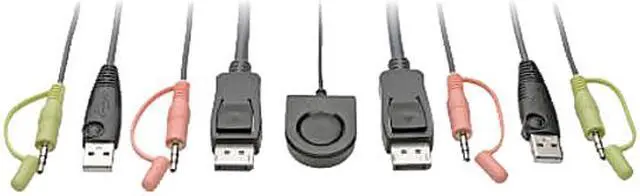 Alt view image 2 of 6 - Tripp Lite B032-DPUA2 2-Port DisplayPort 1.1/USB KVM Switch