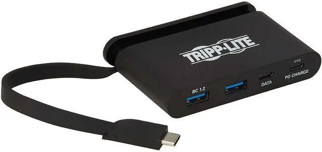 Main image of Tripp Lite U460-T04-2A2C-2 USB 3.1 Gen 2 USB-C Portable Hub with 2 USB-C Ports and 2 USB-A Ports, Thunderbolt 3 Compatible, Black