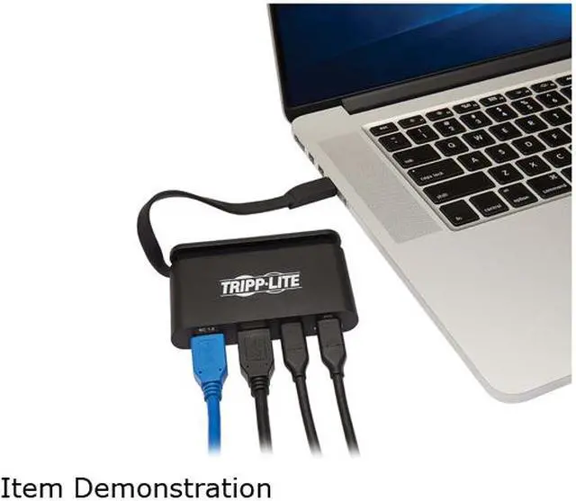 Alt view image 8 of 8 - Tripp Lite U460-T04-2A2C-2 USB 3.1 Gen 2 USB-C Portable Hub with 2 USB-C Ports and 2 USB-A Ports, Thunderbolt 3 Compatible, Black