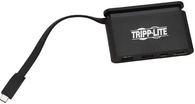 Alt view image 3 of 8 - Tripp Lite U460-T04-2A2C-2 USB 3.1 Gen 2 USB-C Portable Hub with 2 USB-C Ports and 2 USB-A Ports, Thunderbolt 3 Compatible, Black