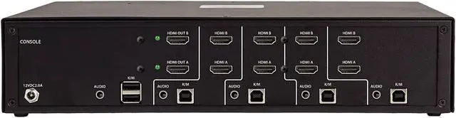 Alt view image 4 of 9 - TRIPP LITE B002A-UH2A4 Secure KVM Switch 4-Port Dual-Monitor HDMI 4K30Hz NIAP PP3.0 TAA