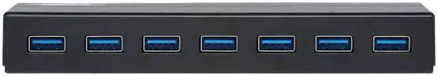 Alt view image 8 of 11 - Tripp Lite 7-Port USB-A Mini Hub - USB 3.2 Gen 1, International Plug Adapters for UK, EU, & Australia (U360-007-INT)