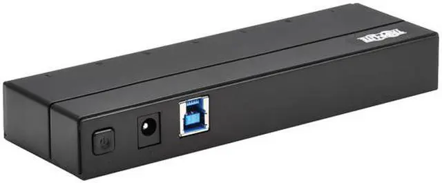 Alt view image 4 of 11 - Tripp Lite 7-Port USB-A Mini Hub - USB 3.2 Gen 1, International Plug Adapters for UK, EU, & Australia (U360-007-INT)