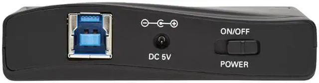 Alt view image 7 of 11 - Tripp Lite 4-Port USB-A Mini Hub - USB 3.2 Gen 1, International Plug Adapters for UK, EU, & Australia (U360-004-R-INT)