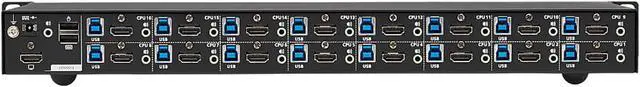 Alt view image 6 of 8 - TRIPP LITE B024-H4U16 16-Port 4K HDMI/USB KVM Switch - 4K 60 Hz Video/Audio, USB Peripheral Sharing, 1U Rack-Mount