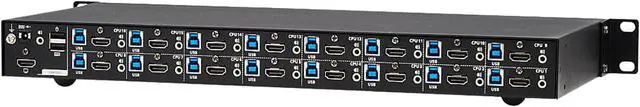 Alt view image 5 of 8 - TRIPP LITE B024-H4U16 16-Port 4K HDMI/USB KVM Switch - 4K 60 Hz Video/Audio, USB Peripheral Sharing, 1U Rack-Mount