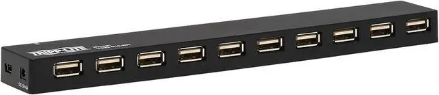 Alt view image 3 of 8 - Tripp Lite U223-010-INT 10-Port USB Hub with Power Supply and International Plug Adapters