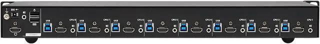 Alt view image 6 of 8 - TRIPP LITE B024-H4U08 8-Port 4K HDMI/USB KVM Switch - 4K 60 Hz Video/Audio, USB Peripheral Sharing, 1U Rack-Mount