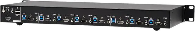 Alt view image 5 of 8 - TRIPP LITE B024-H4U08 8-Port 4K HDMI/USB KVM Switch - 4K 60 Hz Video/Audio, USB Peripheral Sharing, 1U Rack-Mount
