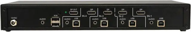 Alt view image 2 of 4 - Tripp Lite Secure KVM Switch, 4-Port, Single Head, DisplayPort to DisplayPort, 4K, NIAP PP4.0, Audio, TAA B002-DP1A4-N4 KVM