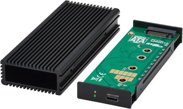 Alt view image 3 of 6 - Tripp Lite USB-C to M.2 NVMe and SATA SSD (M-Key) Gaming Enclosure Adapter - USB 3.2 Gen 2 (10 Gbps) - Aluminum, Nickel U457-1M2-NVME-L
