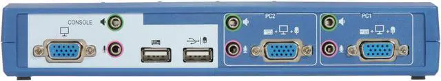 Alt view image 3 of 4 - Zonet KVM3332 2-Port USB KVM Switch w/Audio