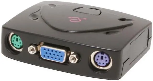 Main image of Aluratek AKSP02 2-Port KVM PS/2 Switch w/ 2 cables