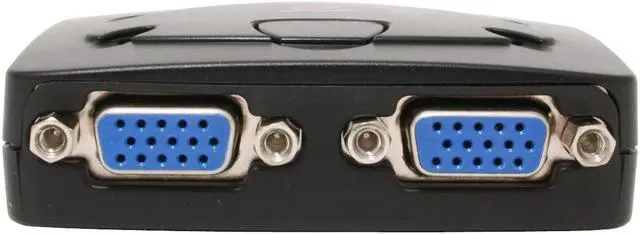 Alt view image 4 of 6 - Aluratek AKSP02 2-Port KVM PS/2 Switch w/ 2 cables