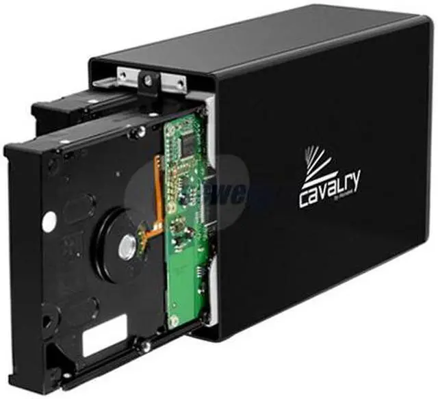 Main image of Aluratek CyClone ACDUES350F 3.5" Black USB & eSATA 2-BAY RAID External Enclosure