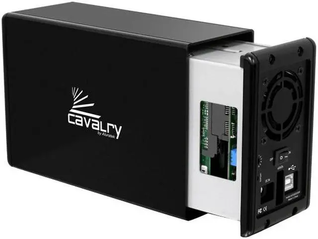 Alt view image 2 of 2 - Aluratek CyClone ACDUES350F 3.5" Black USB & eSATA 2-BAY RAID External Enclosure