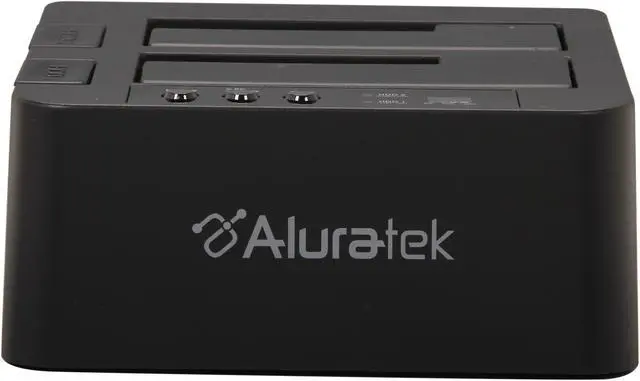 Alt view image 2 of 5 - Aluratek AHDDUB100 2.5" & 3.5" Black SATA USB 2.0 External SATA Hard Drive Duplicator