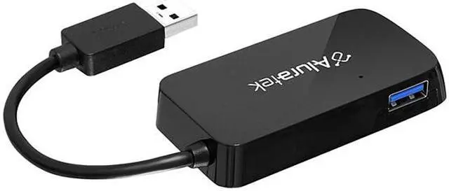 Alt view image 2 of 2 - Aluratek AUH2304F 4-Port USB 3.0 SuperSpeed Hub with Attached Cable