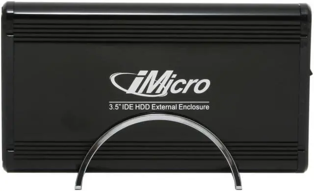 Alt view image 2 of 5 - iMicro IMBS35E-BK Aluminum 3.5" Black IDE USB 2.0 External Enclosure