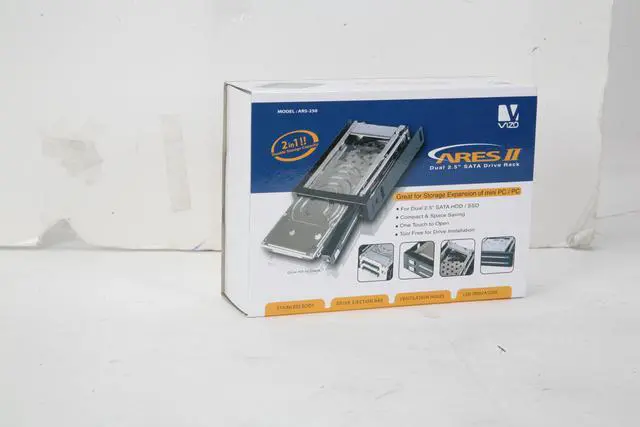 Alt view image 8 of 8 - VIZO ARS-250 Stainless & Plastic 2.5" SATA SATA Dual Drive Rack