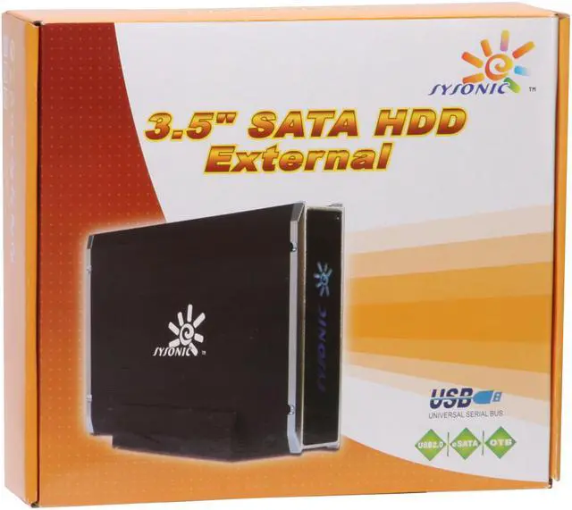 Alt view image 11 of 11 - Sysonic SC-ME743J001 Aluminum 3.5" Black SATA USB 2.0 & eSATA External Enclosure