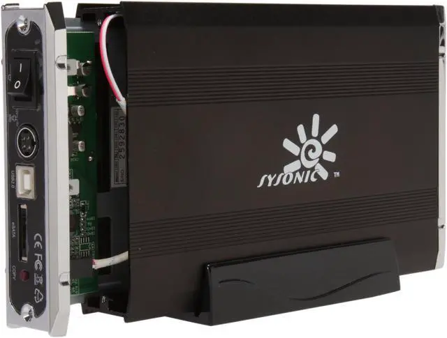 Alt view image 7 of 11 - Sysonic SC-ME743J001 Aluminum 3.5" Black SATA USB 2.0 & eSATA External Enclosure