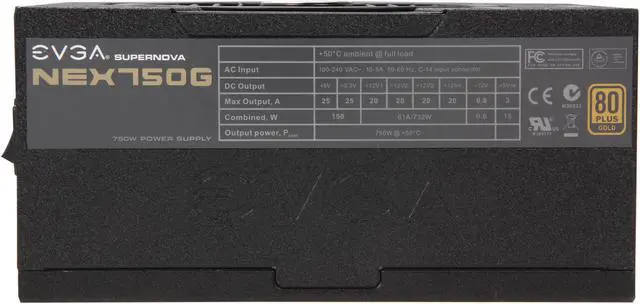 Alt view image 6 of 7 - EVGA SuperNOVA NEX 750 G 80 PLUS GOLD Certified 750W Active PFC ATX12V v2.31/EPS 12V v2.91 SLI Ready CrossFire Ready Full Modular PSU 10 Year Warranty 120-PG-0750-GR NEW Haswell Ready Power Supply Intel 4th Gen CPU Ready