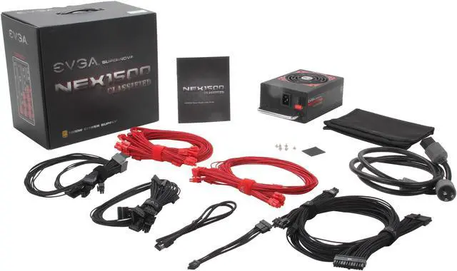 Alt view image 7 of 7 - EVGA SuperNOVA NEX 1500 Classified 80 PLUS GOLD Certified 1500W Active PFC ATX12V v2.31/EPS 12V v2.91 SLI Ready CrossFire Ready Full Modular PSU 5 Year Warranty 120-PG-1500-VR NEW 4th Gen CPU Certified Haswell Ready Power Supply
