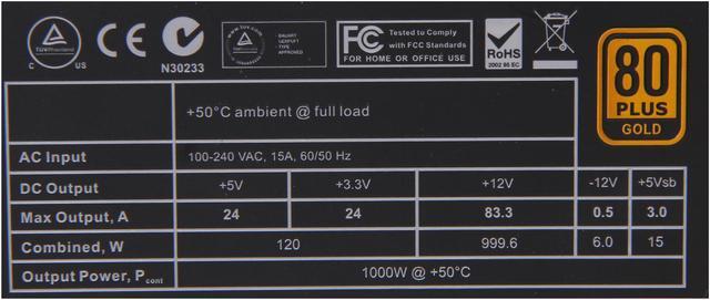 Alt view image 7 of 7 - EVGA SuperNOVA 1000 G2 120-G2-1000-XR 80+ GOLD 1000W Fully Modular Includes FREE Power On Self Tester Power Supply
