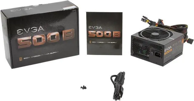 Alt view image 7 of 7 - EVGA 500 B1 100-B1-0500-KR 80+ BRONZE 500W Includes FREE Power On Self Tester Power Supply