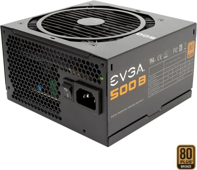 Main image of EVGA 500 B1 100-B1-0500-KR 80+ BRONZE 500W Includes FREE Power On Self Tester Power Supply