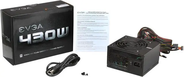 Alt view image 8 of 8 - EVGA 430 W1 100-W1-0430-KR 80+ WHITE 430W Power Supply