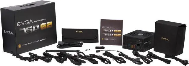 Alt view image 7 of 7 - EVGA SuperNOVA 750 G2 220-G2-0750-XR 80+ GOLD 750W Fully Modular EVGA ECO Mode Includes FREE Power On Self Tester Power Supply