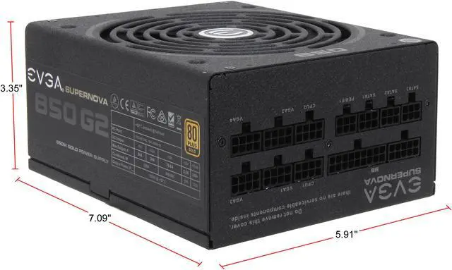 Alt view image 5 of 6 - EVGA SuperNOVA 850 G2 220-G2-0850-XR 80+ GOLD 850W Fully Modular EVGA ECO Mode Includes FREE Power On Self Tester Power Supply