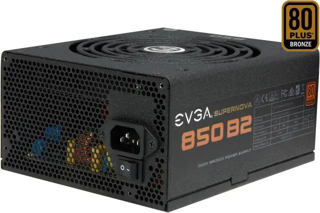 Main image of EVGA SuperNOVA 850 B2 110-B2-0850-V1 80+ BRONZE 850W Semi Modular Includes FREE Power On Self Tester Power Supply