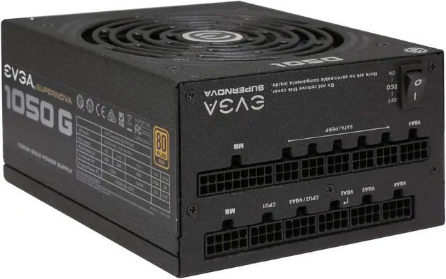 Alt view image 4 of 7 - EVGA SuperNOVA 1050 GS 220-GS-1050-V1 80+ GOLD 1050W Fully Modular EVGA ECO Mode Includes FREE Power On Self Tester Power Supply