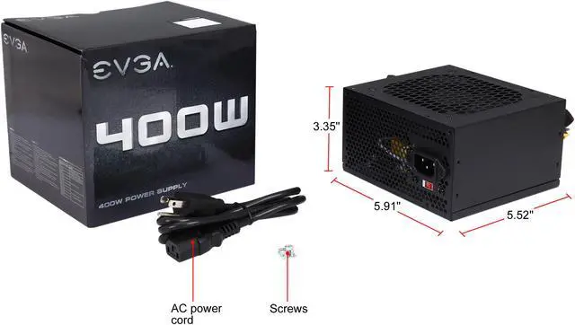 Alt view image 9 of 12 - EVGA 400 N1 100-N1-0400-L1 400W Power Supply