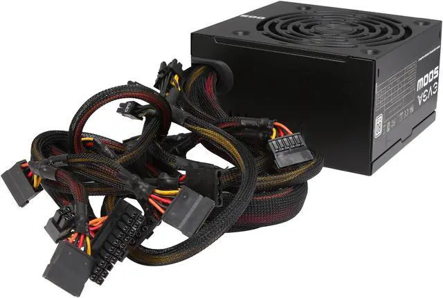 Alt view image 4 of 7 - EVGA 100-W1-0500-RX 500W ATX12V / EPS12V 80 PLUS Certified Active PFC Power Supply Intel 4th Gen CPU Ready- Factory Refurbished