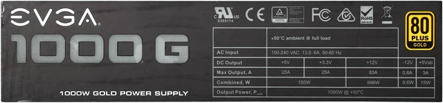 Alt view image 6 of 7 - EVGA 120-G1-1000-RX 1000 W ATX12V SLI Ready 80 PLUS GOLD Certified Full Modular Power Supply