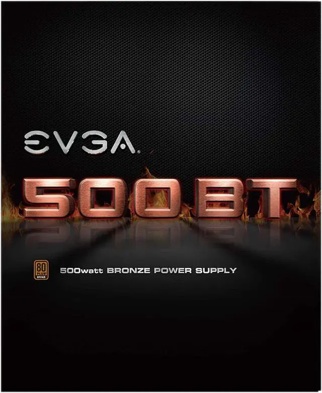 Alt view image 6 of 9 - EVGA 500 BT 100-BT-0500-K1 500W ATX12V / EPS12V 80 PLUS BRONZE Certified Non-Modular Active PFC Power Supply
