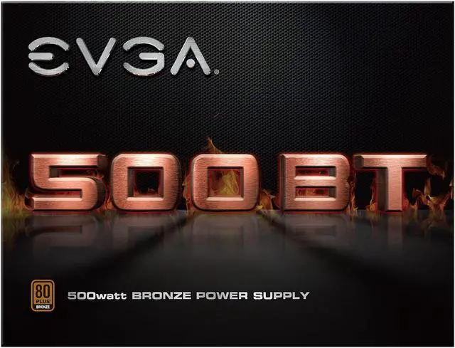 Alt view image 8 of 9 - EVGA 500 BT 100-BT-0500-K1 500W ATX12V / EPS12V 80 PLUS BRONZE Certified Non-Modular Active PFC Power Supply