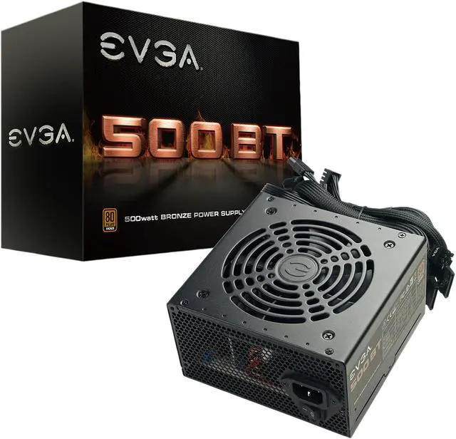 Alt view image 7 of 9 - EVGA 500 BT 100-BT-0500-K1 500W ATX12V / EPS12V 80 PLUS BRONZE Certified Non-Modular Active PFC Power Supply