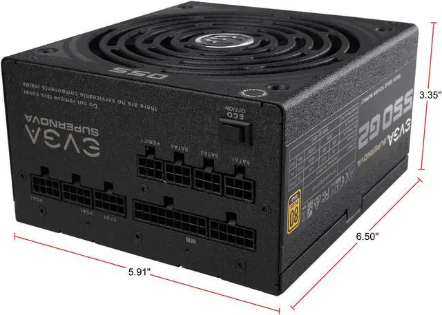 Alt view image 5 of 7 - EVGA SuperNOVA 550 G2 220-G2-0550-Y1 80+ GOLD 550W Fully Modular EVGA ECO Mode Includes FREE Power On Self Tester Power Supply