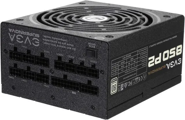 Alt view image 4 of 7 - EVGA SuperNOVA 850 P2 220-P2-0850-X1 80+ PLATINUM 850W Fully Modular EVGA ECO Mode Includes FREE Power On Self Tester Power Supply